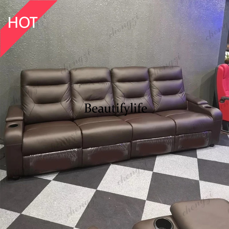 Home Cinema Recliners - A49 가죽 소파 세트, 전동 리클라이닝