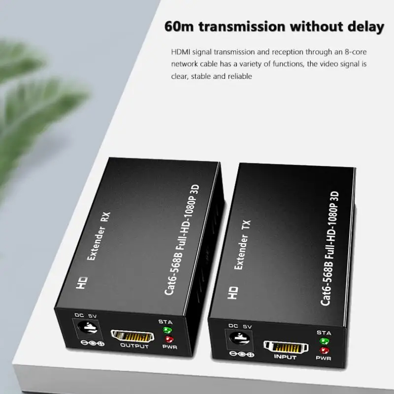 Home Cinema Apple - 60M Extender RJ45 HDMI 호환 확장기