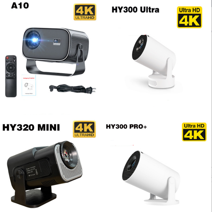 Home Cinema Mini - 2026년형 미니 마이크로 프로젝터 HY300 4K