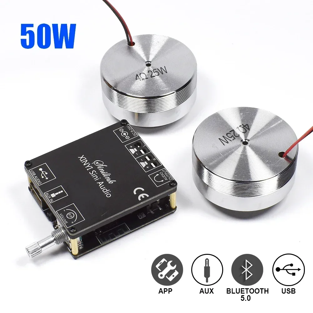 Home Cinema Amplifier - 2*25W 휴대용 스테레오 진동 스피커 오디오