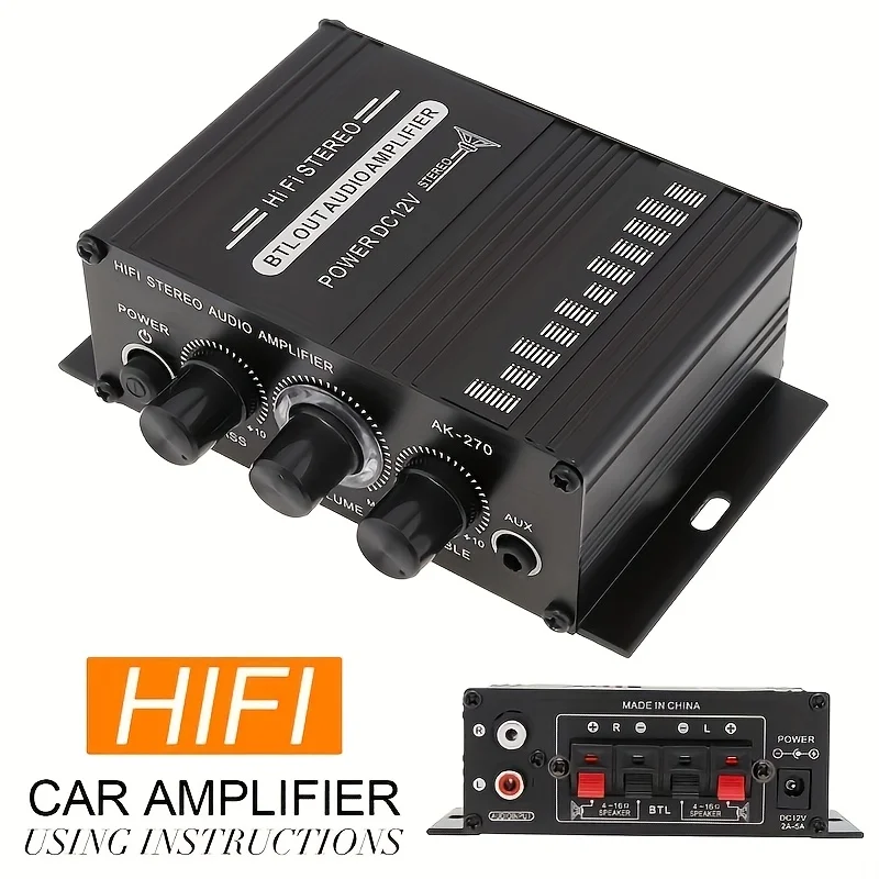 Home Cinema Amplifier - AK-270 400W 미니 파워 앰프 12V/24V