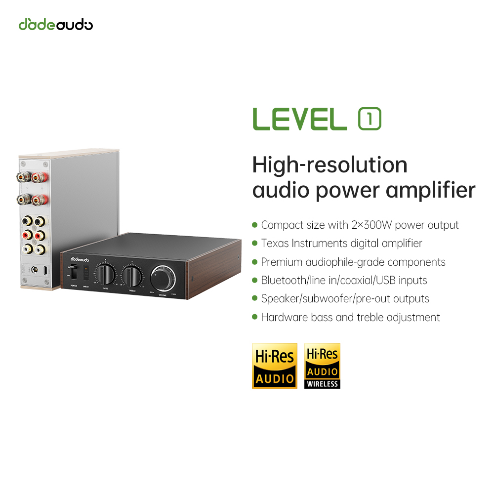 Home Cinema Amplifier - JadeAudio 레벨 1 데스크탑 HiFi 블루투스