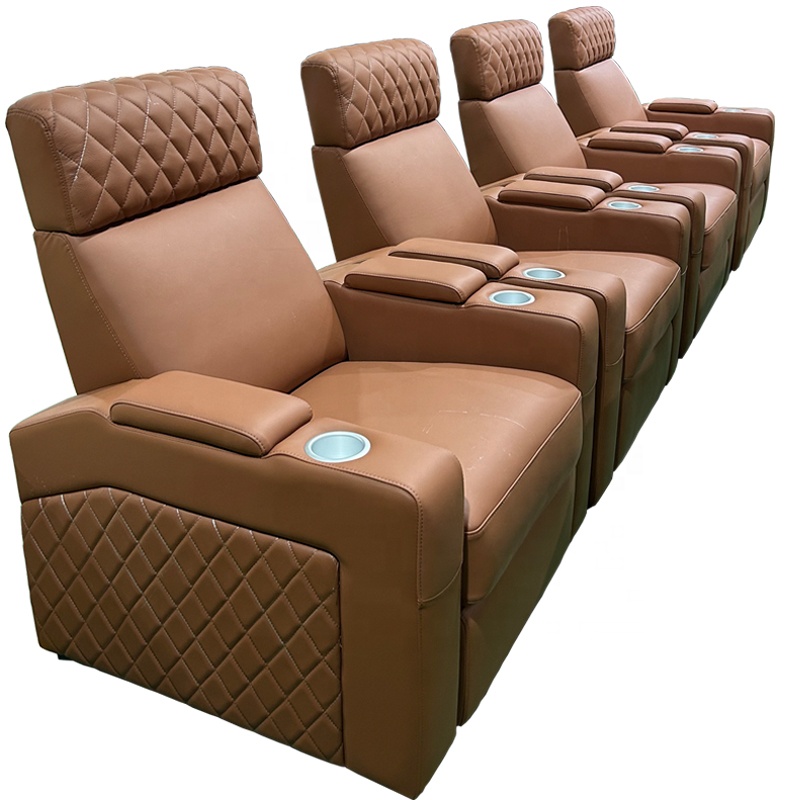 새로운 디자인 홈 시네마 시트, 진짜 가죽 극장 소파, - Home Cinema Recliners 리뷰 및 가격