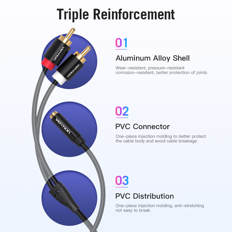 벤션 잭 3.5mm 여성용-2RCA 남성용 오디오 어댑 - Home Cinema Amplifier 리뷰 및 가격