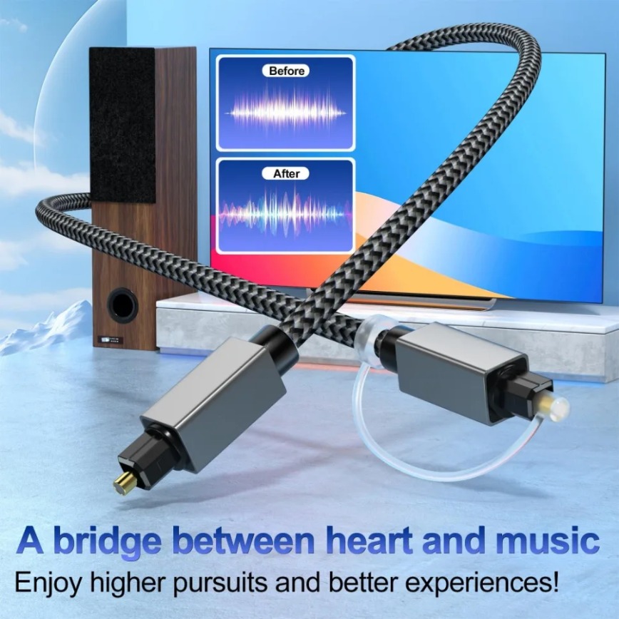 디지털 광 오디오 케이블 3m Toslink SPDIF - Home Cinema Blu Ray 리뷰 및 가격