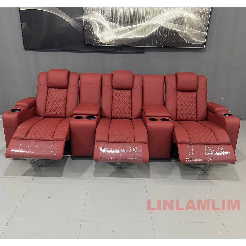 Linlamlim 럭셔리 3 인용 리클라이너 소파, 컵 - Home Cinema Recliners 리뷰 및 가격