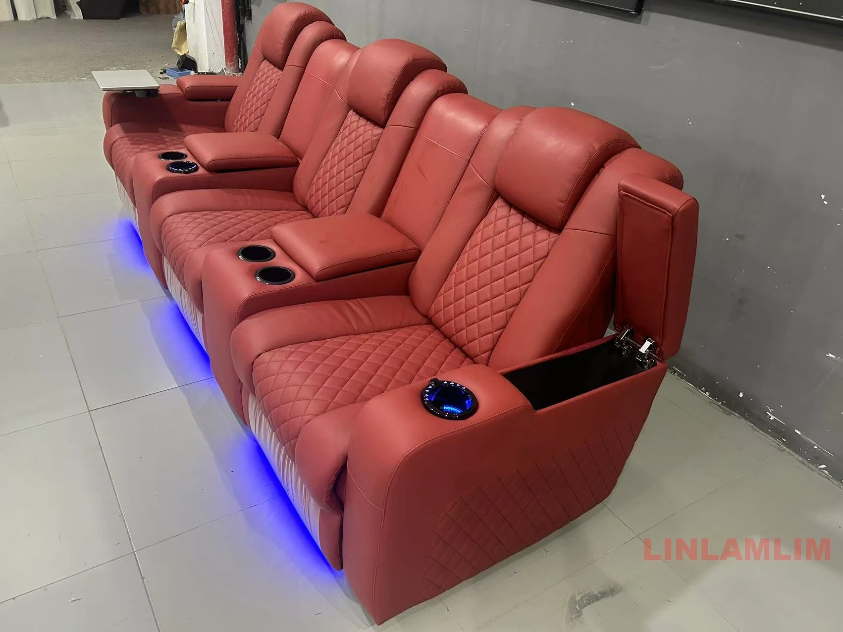 Linlamlim 럭셔리 3 인용 리클라이너 소파, 컵 - Home Cinema Recliners 리뷰 및 가격