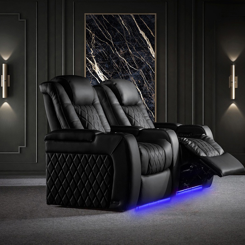 모던 홈 시네마 가죽 전동 리클라이너 소파 세트 거실  - Home Cinema Recliners 리뷰 및 가격