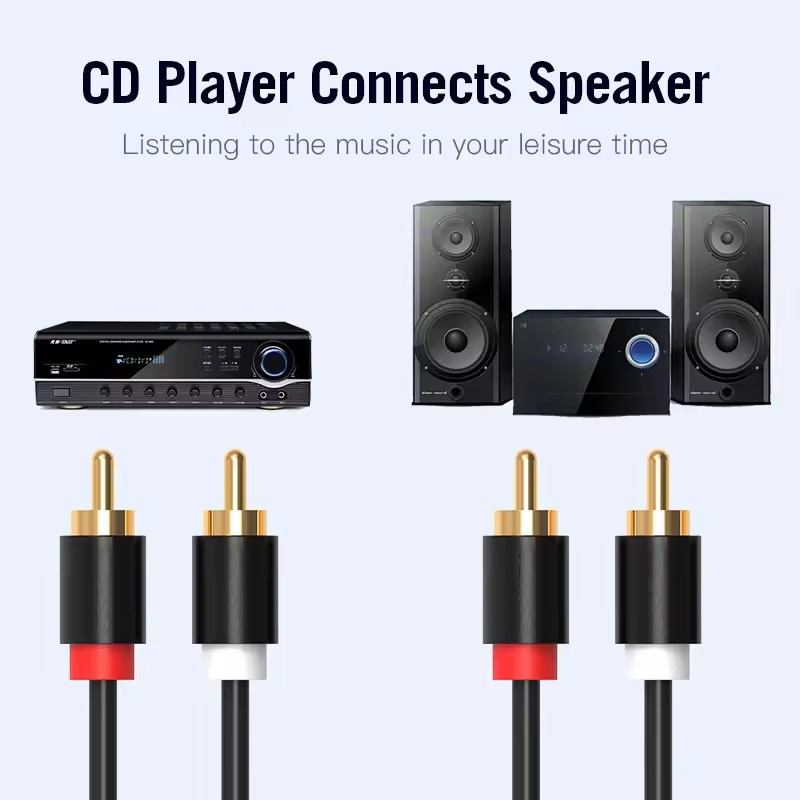 하이파이 스테레오 RCA 케이블 2RCA - RCA 오 - Home Cinema Amplifier 리뷰 및 가격