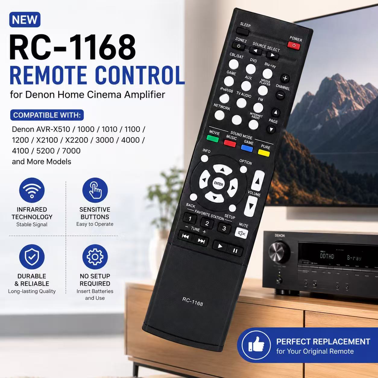 RC‑1168 신형 대체 리모컨, Denon AVR‑X - Home Cinema Denon 리뷰 및 가격