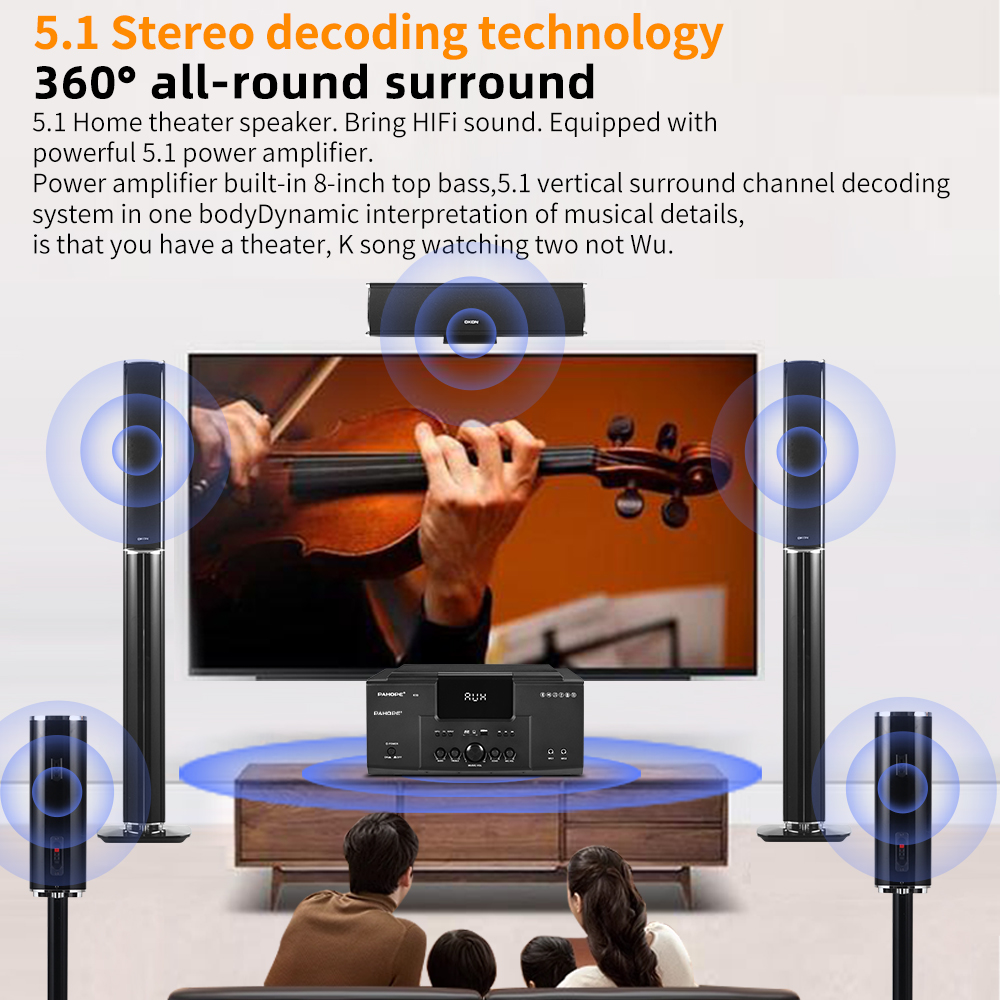 5.1 서라운드 홈 시어터 시스템 노래방 USB 무선  - Home Cinema Xlr 리뷰 및 가격