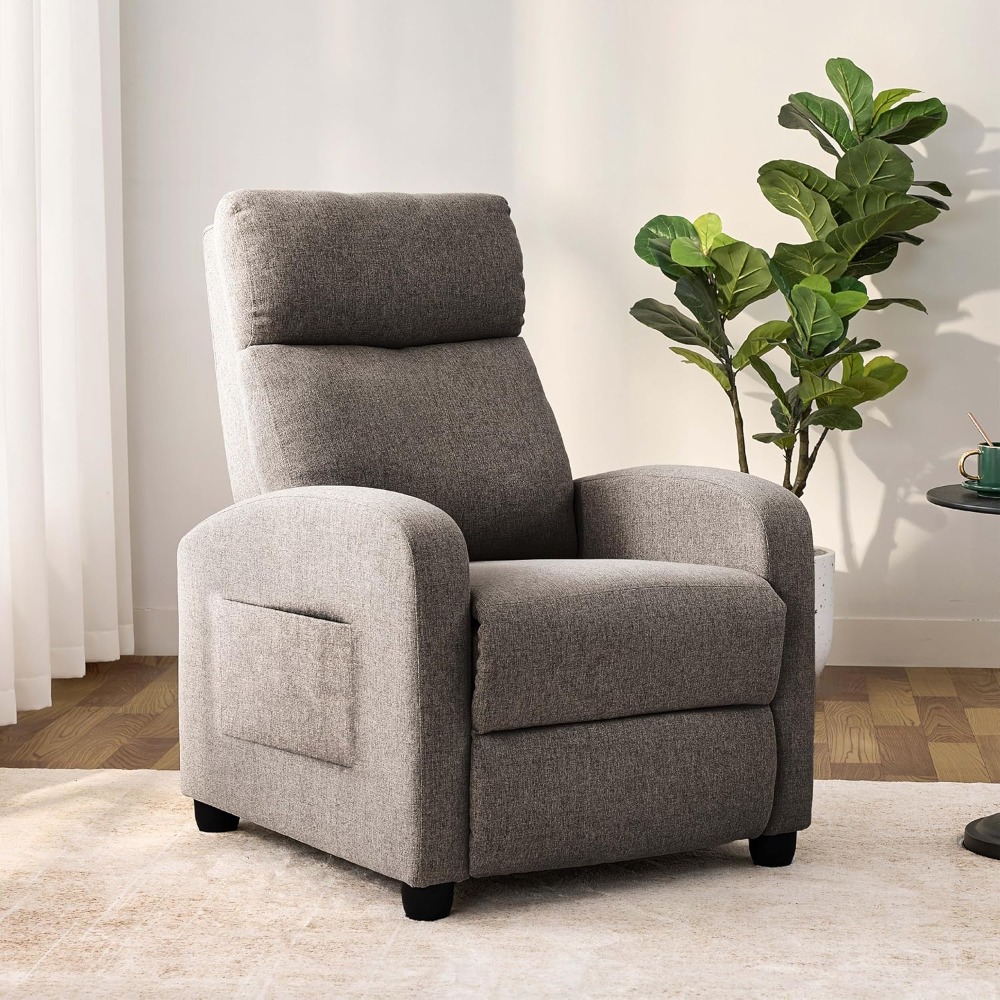 현대식 수동 푸시백 리클라이너 의자, 조절 가능한 1인 - Home Cinema Recliners 리뷰 및 가격