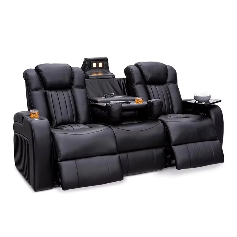 가죽 리클라이너 소파 세트, 전동 리클라이너 홈시어터  - Home Cinema Recliners 리뷰 및 가격
