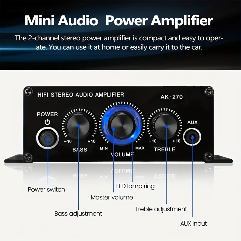 AK-270 400W 미니 파워 앰프 12V/24V 2 - Home Cinema Amplifier 리뷰 및 가격