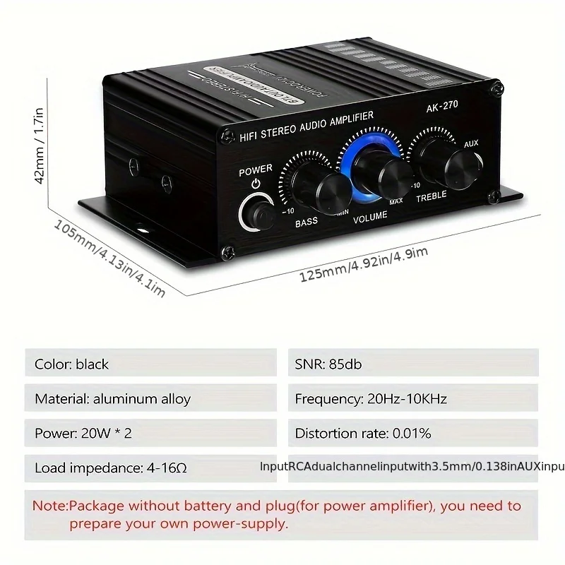 AK-270 400W 미니 파워 앰프 12V/24V 2 - Home Cinema Amplifier 리뷰 및 가격