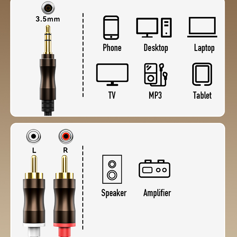 RCA-3.5mm 잭 AUX 오디오 케이블 HiFi 스 - Home Cinema Amplifier 리뷰 및 가격
